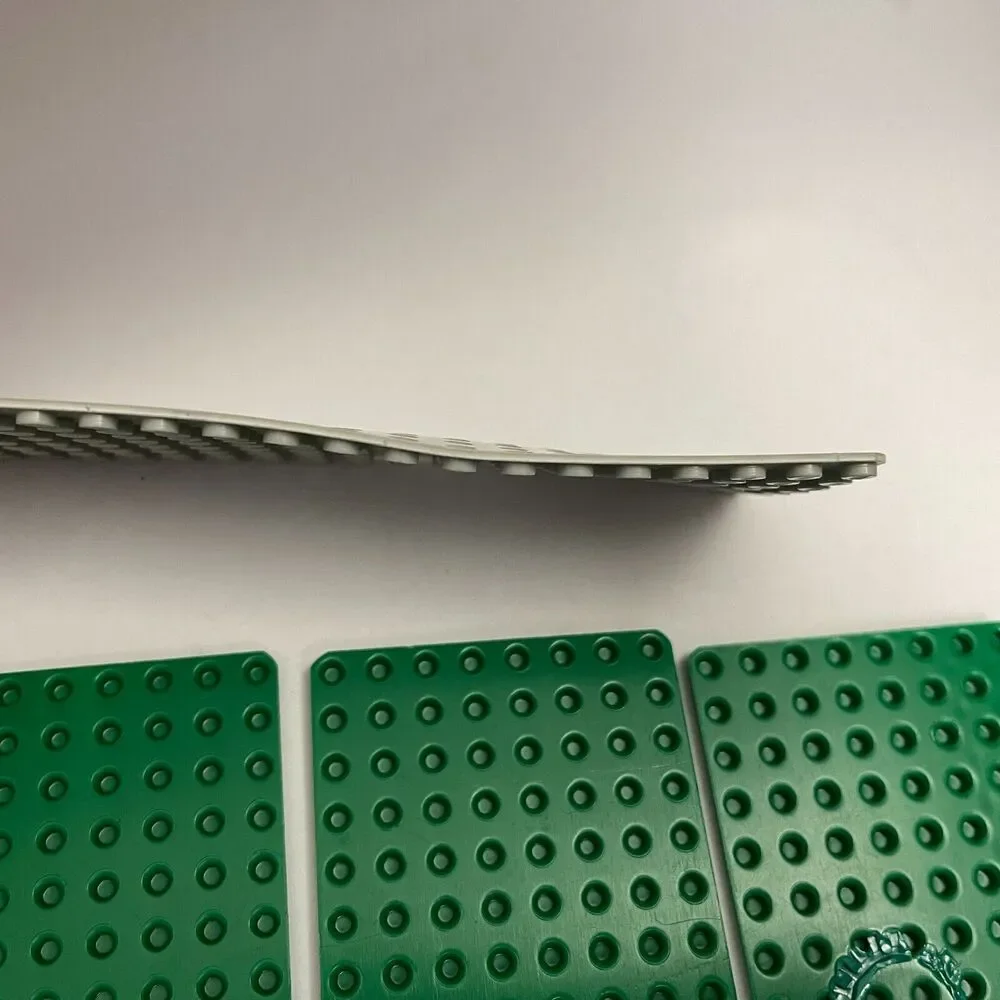 Vintage Lego Green Gray Plates Replacement Parts Pieces Lot of 5